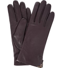 Кожаные перчатки с шерстяной подкладкой Eleganzza
