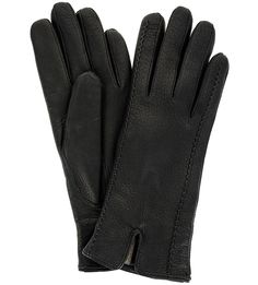 Черные перчатки из лайковой кожи Bartoc
