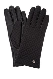 Кожаные перчатки с текстильными вставками Labbra