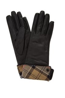 Кожаные перчатки с хлопковой вставкой Barbour
