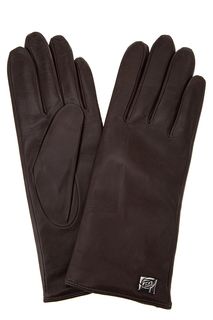 Кожаные перчатки с подкладкой из шерсти Eleganzza