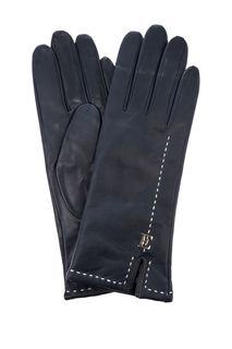 Кожаные перчатки с контрастной строчкой Eleganzza