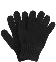 Черные вязаные перчатки Barbour