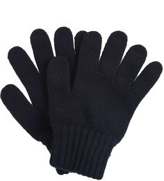 Синие вязаные перчатки Barbour