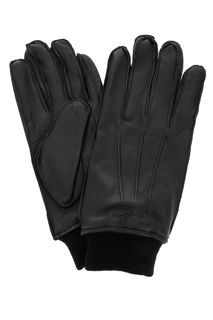 Черные кожаные перчатки с подкладкой Gant