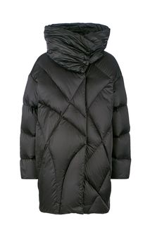 Короткий зимний пуховик оверсайз черного цвета add