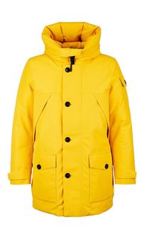 Желтый зимний пуховик с капюшоном Storm Parka Woolrich