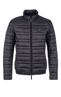 Черный пуховик на двухзамковой молнии Armani Exchange