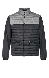Легкий пуховик черного цвета на кнопках Armani Exchange