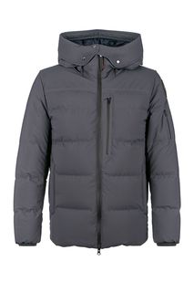 Серый пуховик с капюшоном Parajumpers