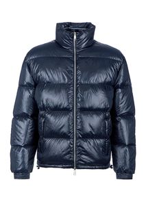 Синий пуховик на молнии Armani Exchange