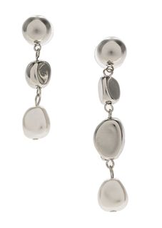 Серебристые серьги-цепочки Cosmos