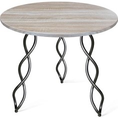 Стол Sheffilton SHT-TU17/80 МДФ дуб сонома светлый/черный муар