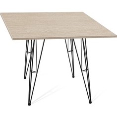 Стол Sheffilton SHT-TU10/80/80 ЛДСП дуб беленый/черный