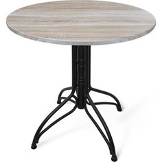 Стол Sheffilton SHT-TU25/80 МДФ дуб сонома светлый/черный муар