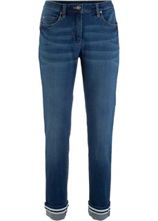 Джинсы стрейч с отворотами Bonprix