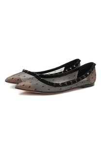 Текстильные балетки Valentino Garavani Rockstud Valentino