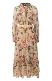 Платье с поясом Zimmermann