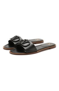 Кожаные шлепанцы Valentino Garavani VLOGO Valentino