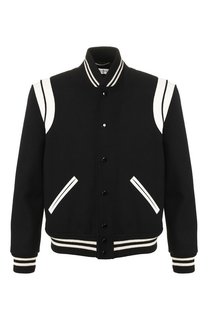 Шерстяной бомбер Saint Laurent