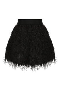 Юбка с отделкой перьями Alice + Olivia