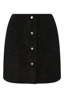 Замшевая юбка Saint Laurent