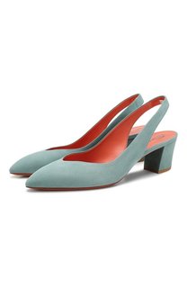 Замшевые туфли Santoni