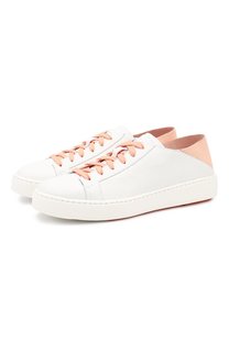 Кожаные кеды Santoni