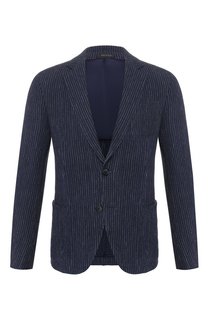 Пиджак из смеси льна и хлопка Giorgio Armani