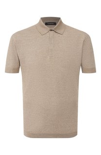 Поло из смеси хлопка и шелка Ermenegildo Zegna