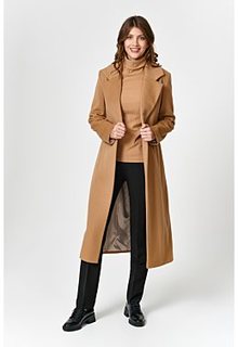 Шерстяное пальто с ремнем Elema