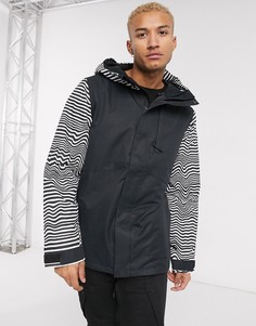 Черная зимняя куртка с полосками Volcom 17Forty Ins-Черный
