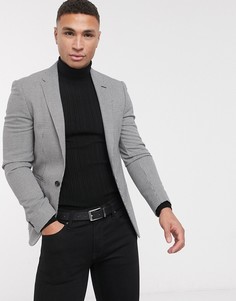 Пиджак скинни в клетку River Island-Черный