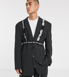 Пиджак в винтажном стиле со сбруей COLLUSION-Черный