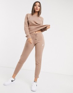 Бежевые узкие джоггеры Nike Essentials-Бежевый