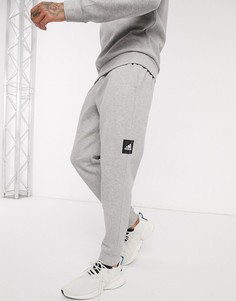 Серые меланжевые джоггеры скинни с логотипом adidas-Серый
