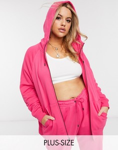 Худи розового цвета на молнии Nike Plus Essentials-Розовый
