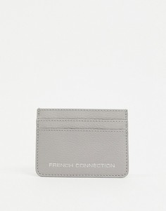 Серый кожаный кошелек для карт French Connection