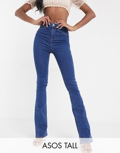 Расклешенные супероблегающие джинсы ASOS DESIGN Tall Sculpt me-Синий