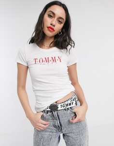 Футболка с логотипом \"1985\" Tommy Jeans-Белый