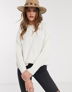 Джемпер oversized с круглым вырезом ASOS DESIGN-Кремовый