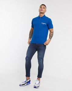 Футболка-поло с логотипом Lacoste-Синий