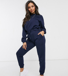 Спортивный костюм из органического хлопка ASOS DESIGN Petite-Темно-синий