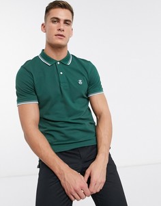 Футболка-поло с окантовкой Selected Homme-Зеленый