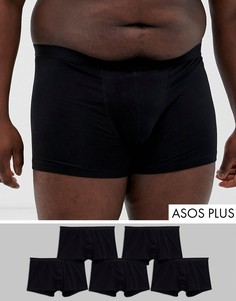 Черные боксеры-брифы из органического хлопка ASOS DESIGN - Набор из 5 пар со скидкой-Черный