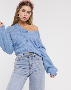 Короткий кардиган с пышными рукавами ASOS DESIGN-Красный