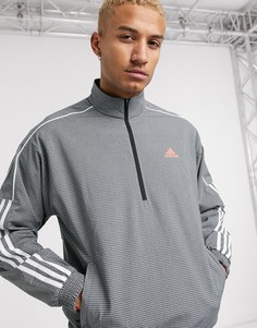 Серая куртка ограниченной серии с короткой молнией Adidas Golf-Серый