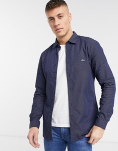 Рубашка в клетку с длинными рукавами Lacoste-Синий