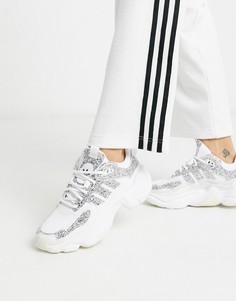 Блестящие белые кроссовки adidas Originals Magmur-Розовый