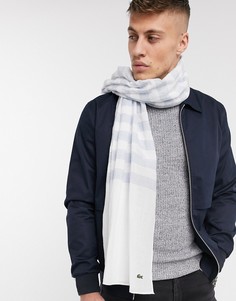 Шарф в полоску Lacoste-Белый